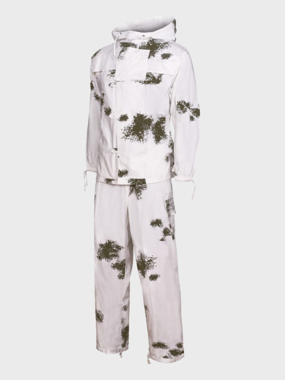 MIL-TEC Maskałata BW Komplet Bluza + Spodnie Kamuflaż Zimowy  Snow Camo XXL