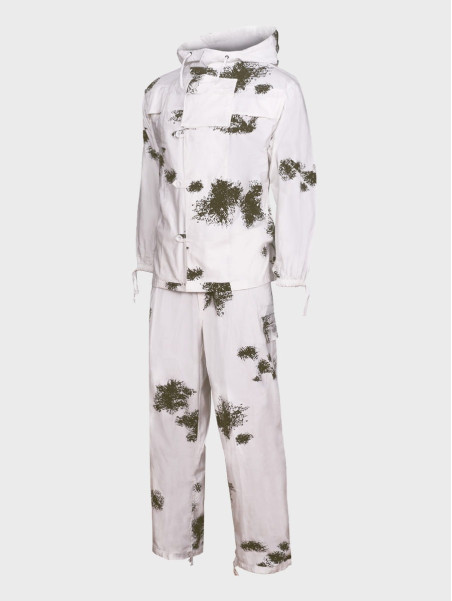 MIL-TEC Maskałata BW Komplet Bluza + Spodnie Kamuflaż Zimowy  Snow Camo XXL
