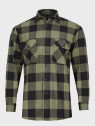 MIL-TEC Koszula męska flanelowa w kratę bawełniana oliwkowo-czarna 3XL