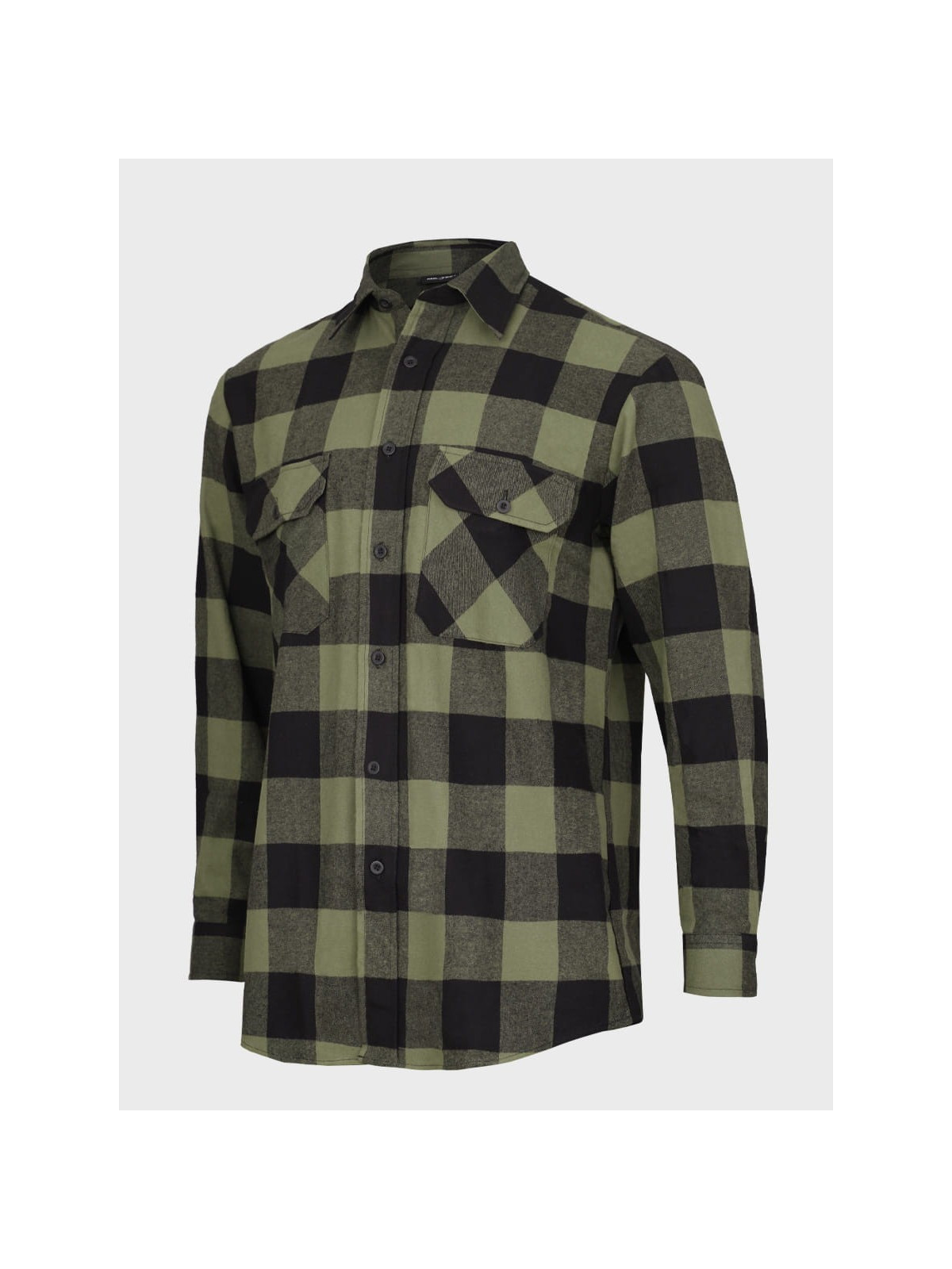 MIL-TEC Koszula męska flanelowa w kratę bawełniana oliwkowo-czarna 3XL