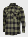 MIL-TEC Koszula męska flanelowa w kratę bawełniana oliwkowo-czarna 3XL