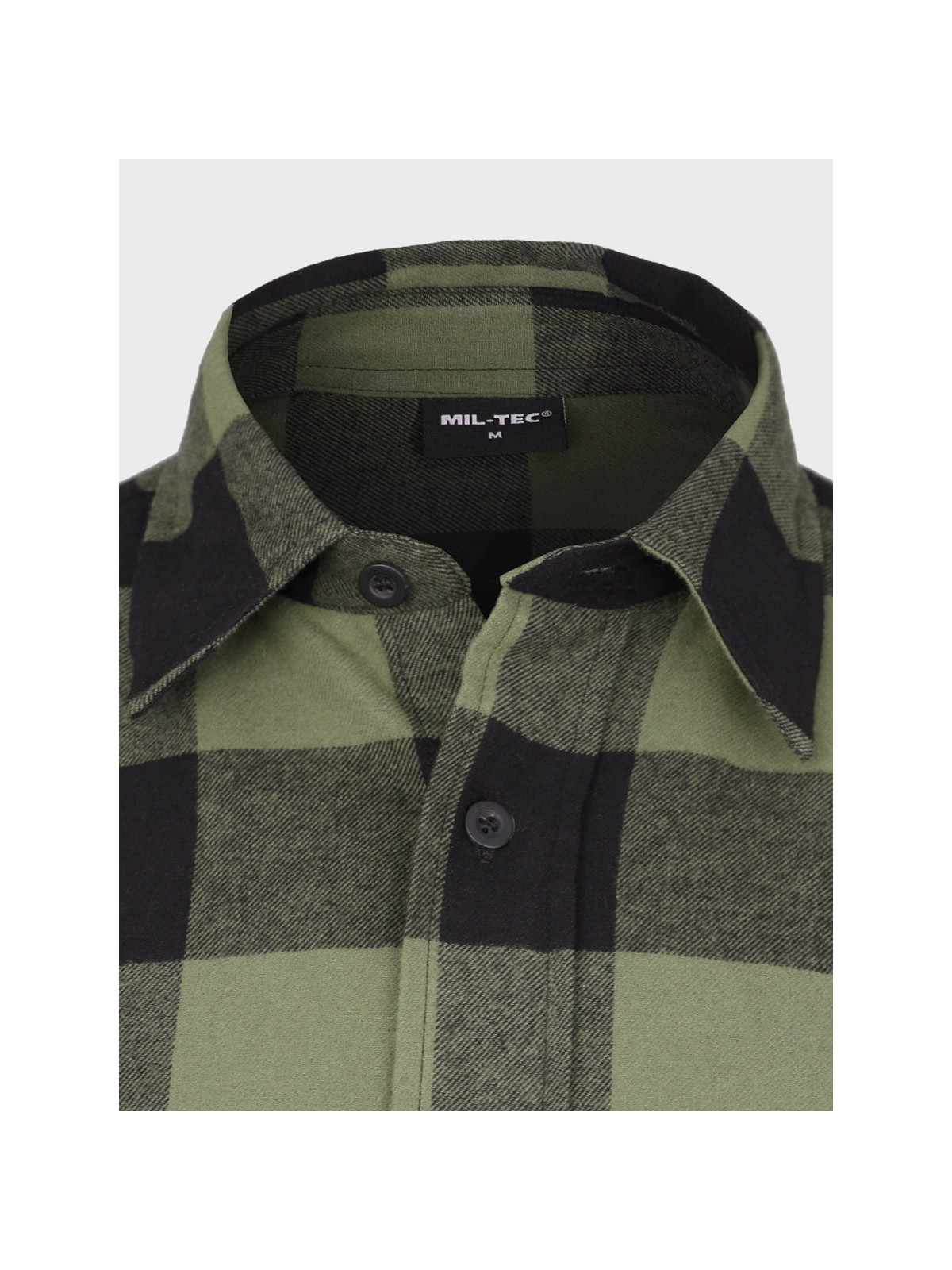 MIL-TEC Koszula męska flanelowa w kratę bawełniana oliwkowo-czarna 3XL