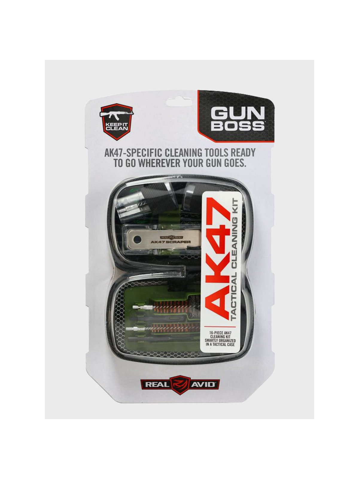 REAL AVID Zestaw do czyszczenia broni AK47 GUN BOSS AK 47 16-ELEMENTÓW etui