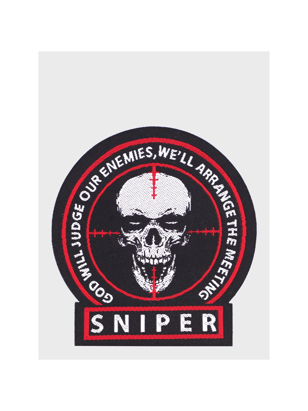 MIL-TEC Naszywka Emblemat na rzep Sniper Skull Czarna