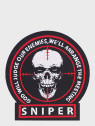 MIL-TEC Naszywka Emblemat na rzep Sniper Skull Czarna