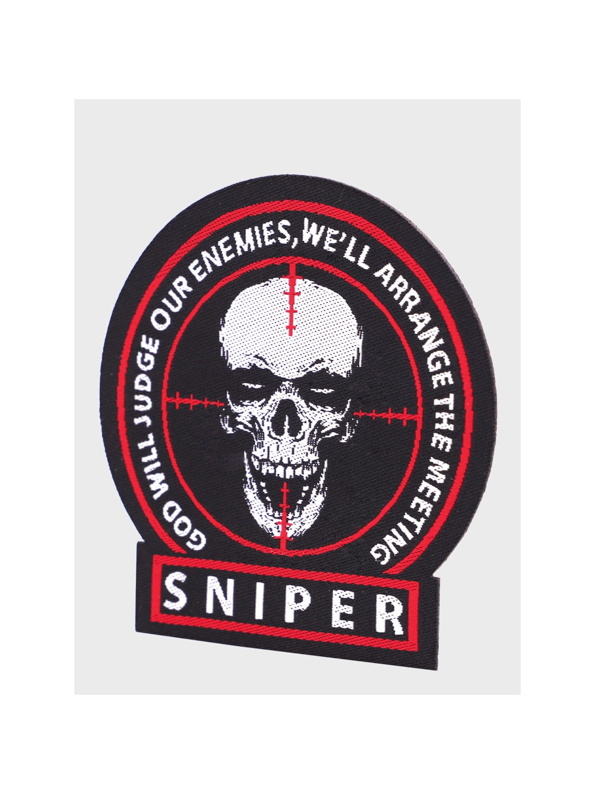 MIL-TEC Naszywka Emblemat na rzep Sniper Skull Czarna