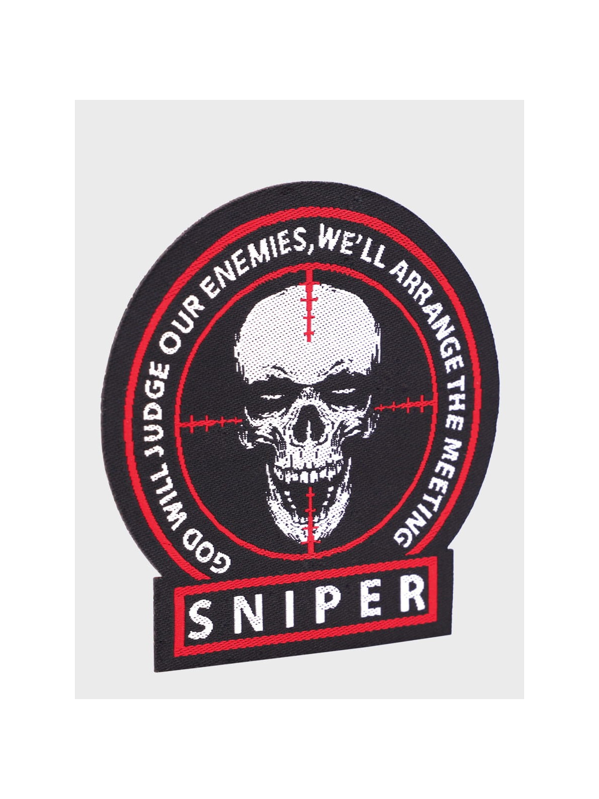 MIL-TEC Naszywka Emblemat na rzep Sniper Skull Czarna