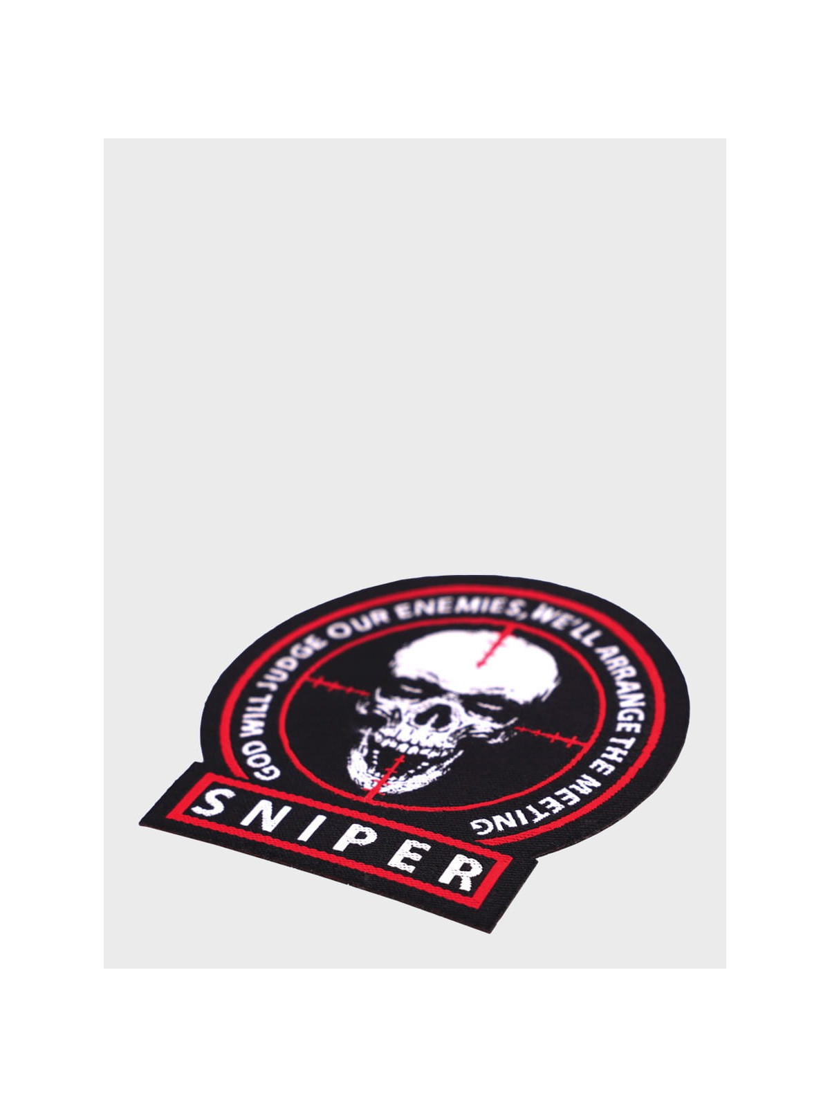 MIL-TEC Naszywka Emblemat na rzep Sniper Skull Czarna