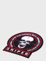 MIL-TEC Naszywka Emblemat na rzep Sniper Skull Czarna