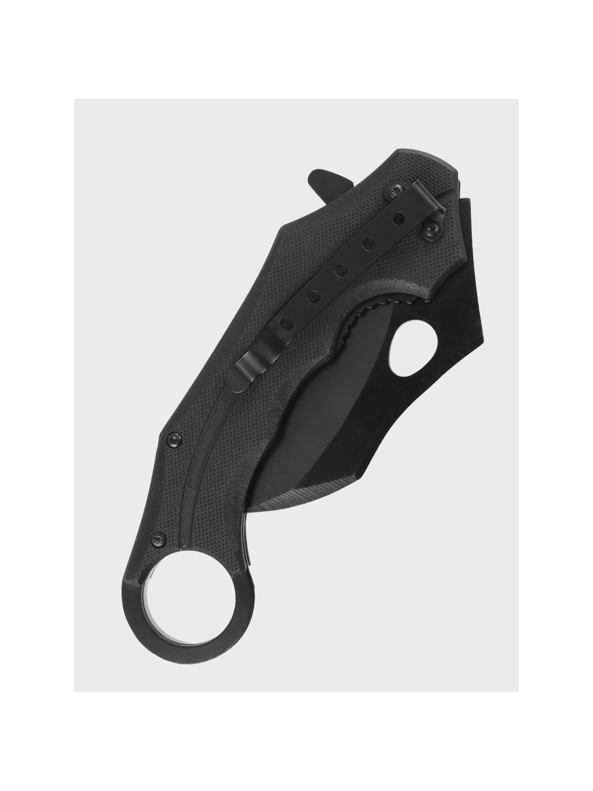 MIL-TEC NÓŻ SKŁADANY Z KLIPSEM HAWKBILL G10 KARAMBIT CZARNY