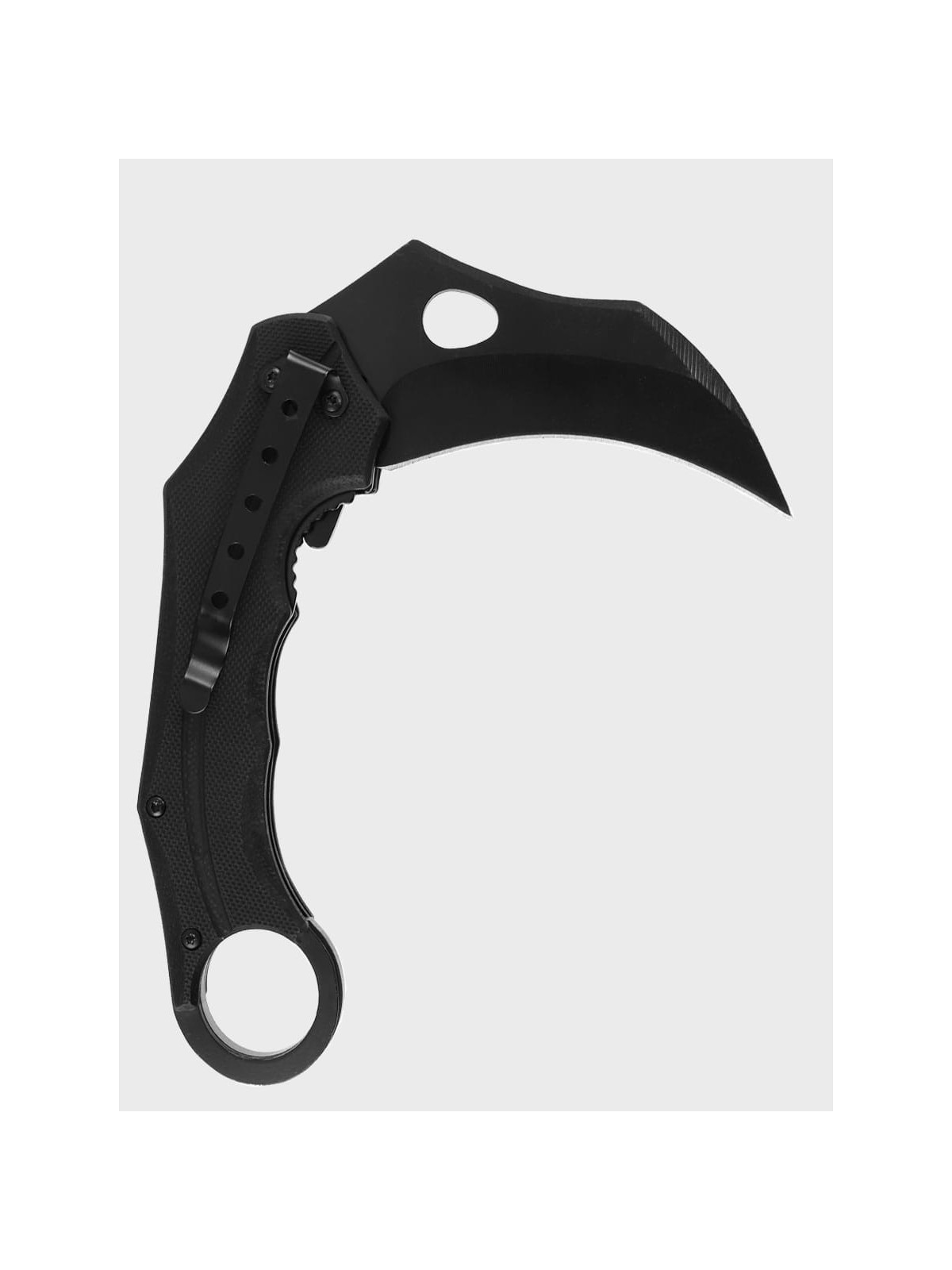 MIL-TEC NÓŻ SKŁADANY Z KLIPSEM HAWKBILL G10 KARAMBIT CZARNY
