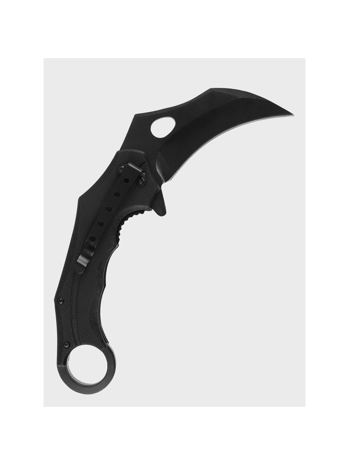 MIL-TEC NÓŻ SKŁADANY Z KLIPSEM HAWKBILL G10 KARAMBIT CZARNY
