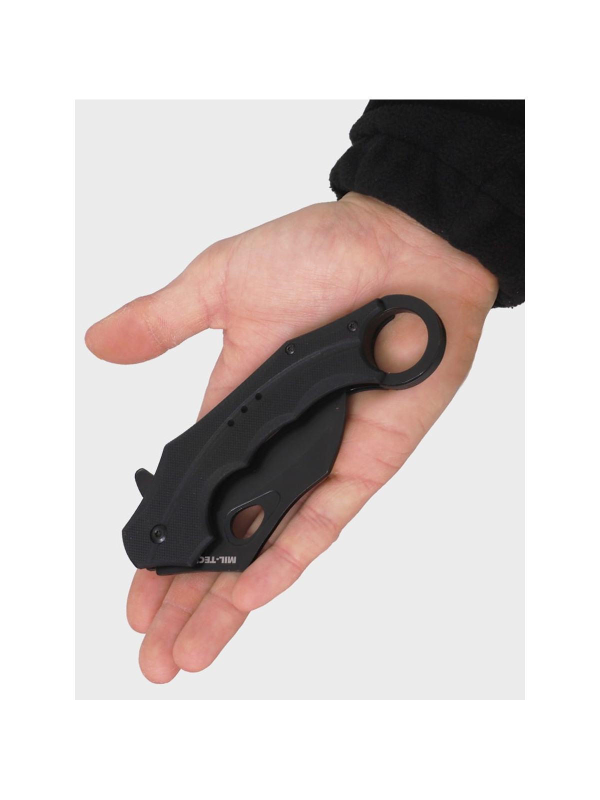 MIL-TEC NÓŻ SKŁADANY Z KLIPSEM HAWKBILL G10 KARAMBIT CZARNY