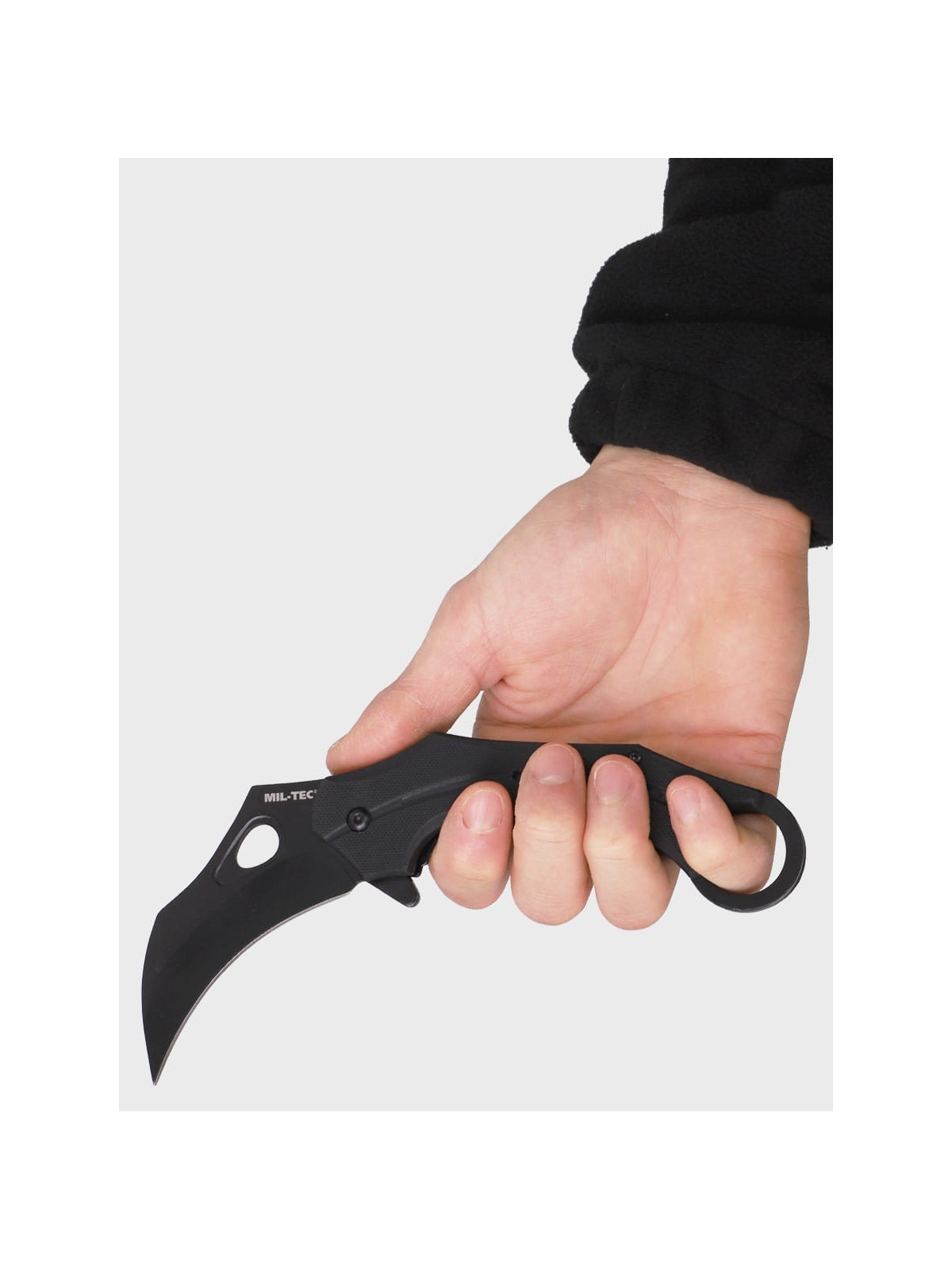 MIL-TEC NÓŻ SKŁADANY Z KLIPSEM HAWKBILL G10 KARAMBIT CZARNY