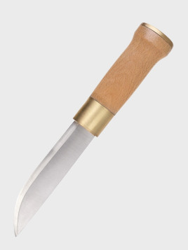 MIL-TEC NÓŻ FINKA 24 CM ZE SKÓRZANĄ KABURĄ BRĄZOWY