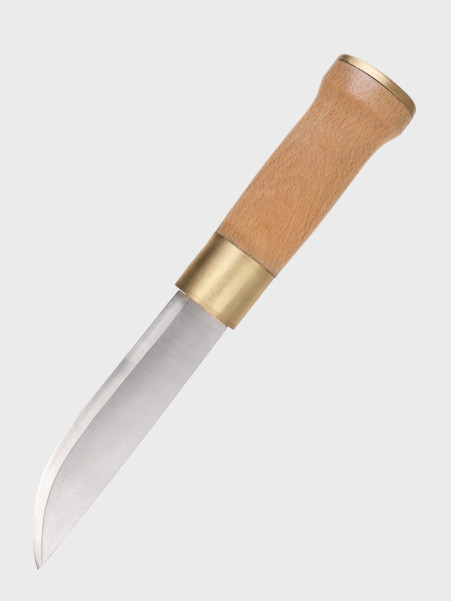MIL-TEC NÓŻ FINKA 24 CM ZE SKÓRZANĄ KABURĄ BRĄZOWY