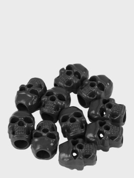 MIL-TEC STOPERY DO SZNURKA 10SZT CZASZKA SKULL CZARNE