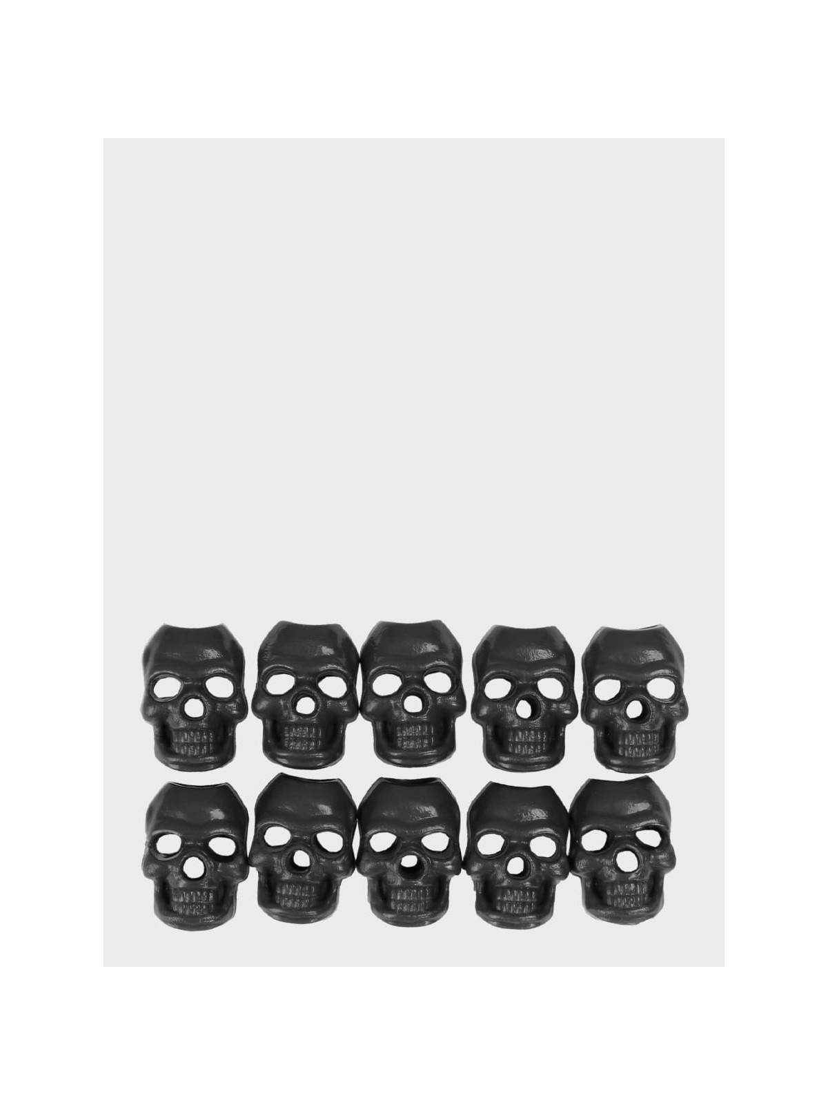 MIL-TEC STOPERY DO SZNURKA 10SZT CZASZKA SKULL CZARNE