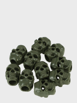 MIL-TEC STOPERY DO SZNURKA 10SZT CZASZKA SKULL OLIWKOWE