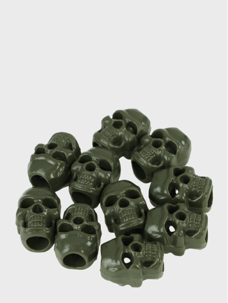 MIL-TEC STOPERY DO SZNURKA 10SZT CZASZKA SKULL OLIWKOWE