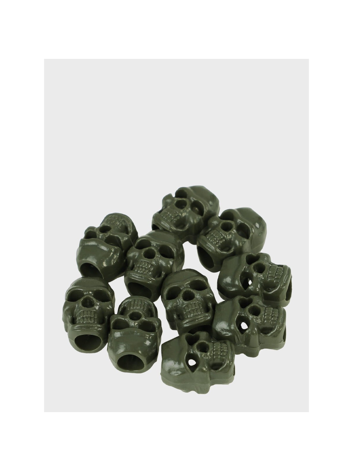 MIL-TEC STOPERY DO SZNURKA 10SZT CZASZKA SKULL OLIWKOWE