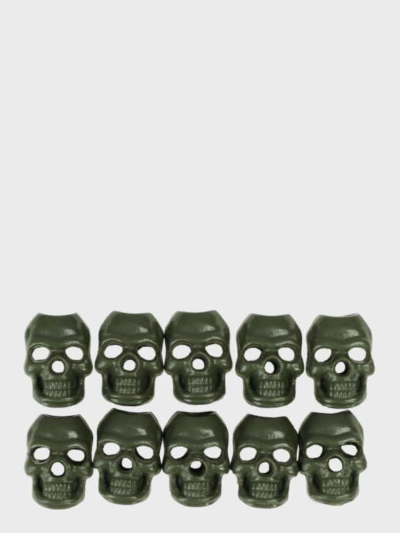 MIL-TEC STOPERY DO SZNURKA 10SZT CZASZKA SKULL OLIWKOWE