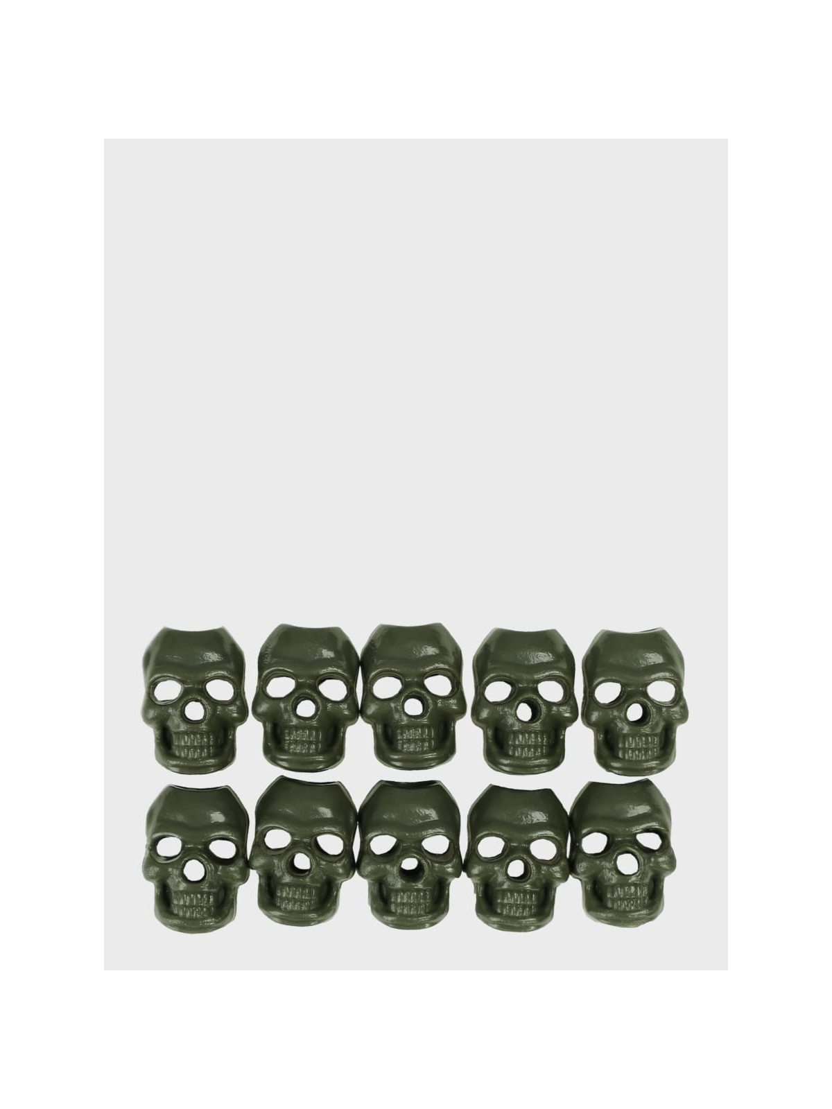 MIL-TEC STOPERY DO SZNURKA 10SZT CZASZKA SKULL OLIWKOWE