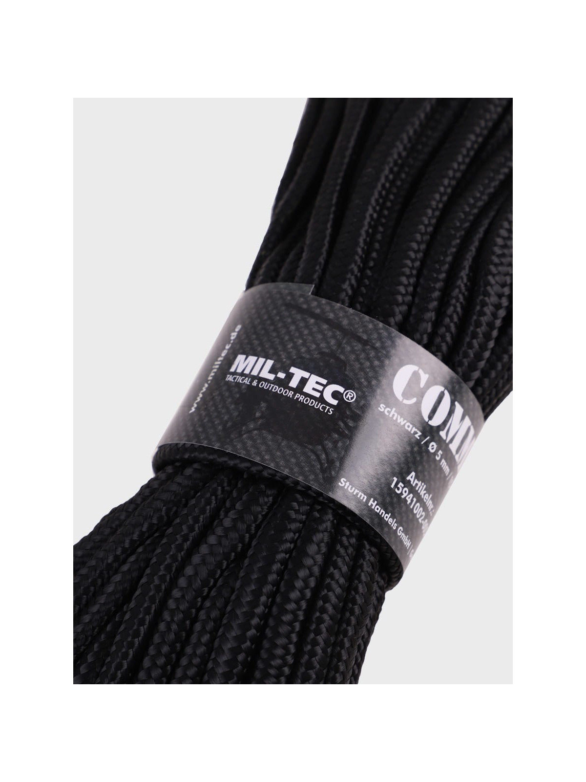 MIL-TEC LINA LINKA REPSZNUR COMMANDO 5mm x 15m 220kg CZARNA