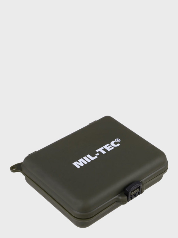 MIL-TEC PUDEŁKO WODOODPORNE 11,2x10,5x3,5 cm OLIWKOWE