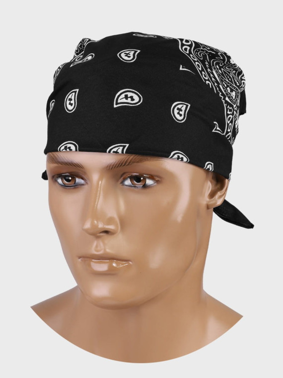 MIL-TEC CHUSTA BANDANA 54,5x54,5 CM WESTERN CZARNA