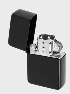 MIL-TEC ZAPALNICZKA BENZYNOWA typ ZIPPO STALOWA CZARNA