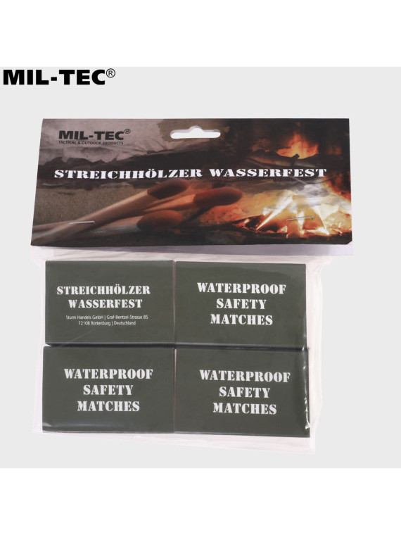 MIL-TEC ZAPAŁKI WOJSKOWE IMPREGNOWANE PARAFINĄ 38 SZT.