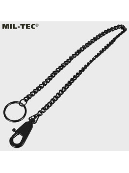 MIL-TEC ŁAŃCUSZEK Z KARABINKIEM UNIWERSALNY CZARNY 45CM