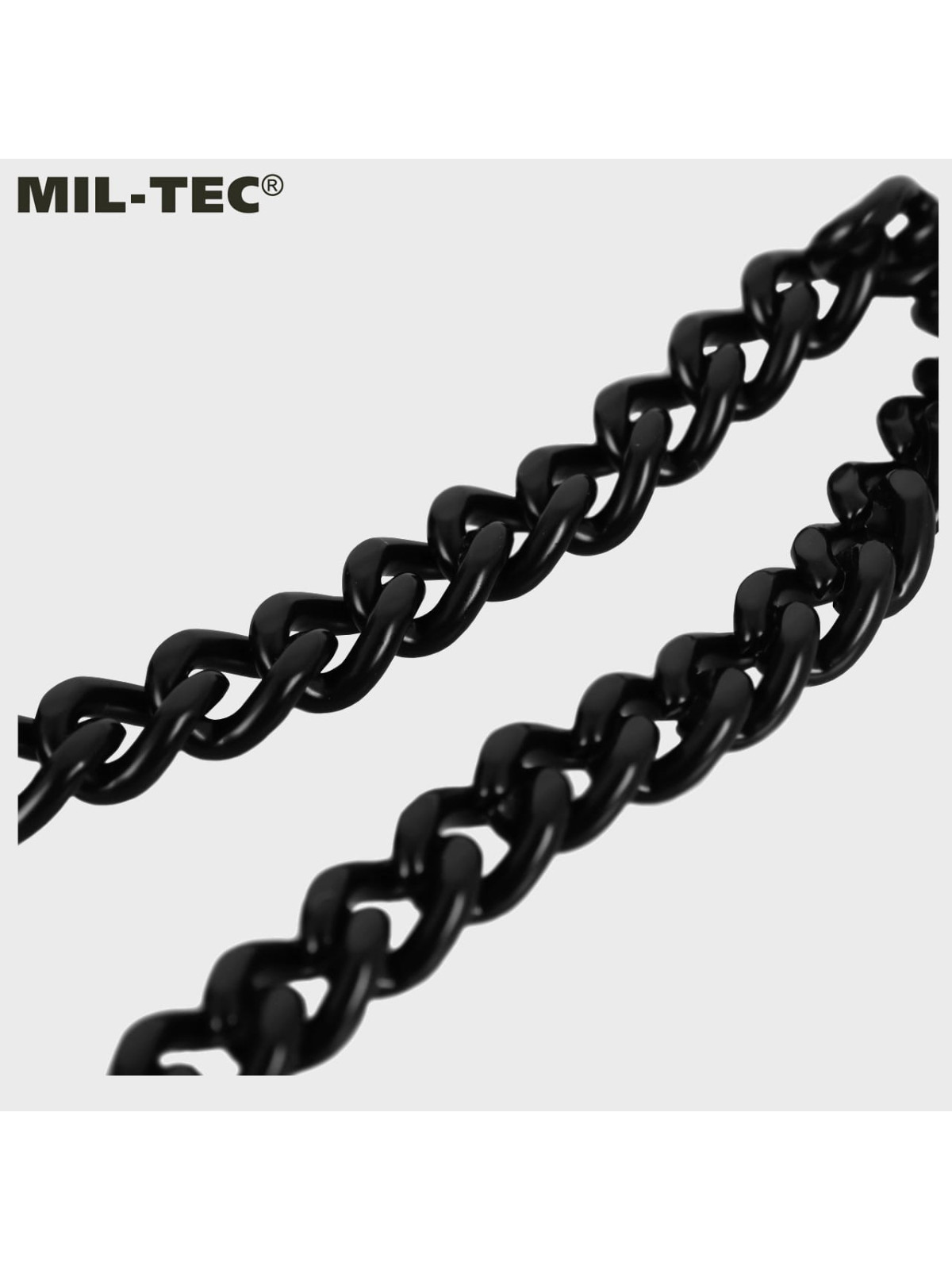 MIL-TEC ŁAŃCUSZEK Z KARABINKIEM UNIWERSALNY CZARNY 45CM