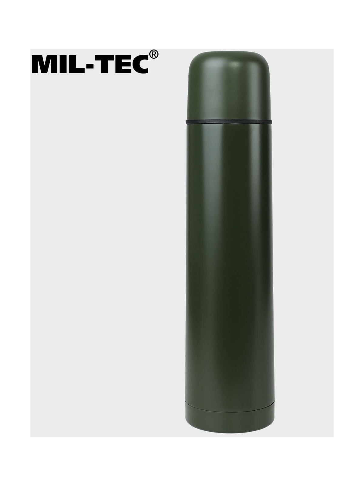 MIL-TEC TERMOS 1L Z KUBKIEM STAL NIERDZEWNA WOJSKOWY OLIWKOWY