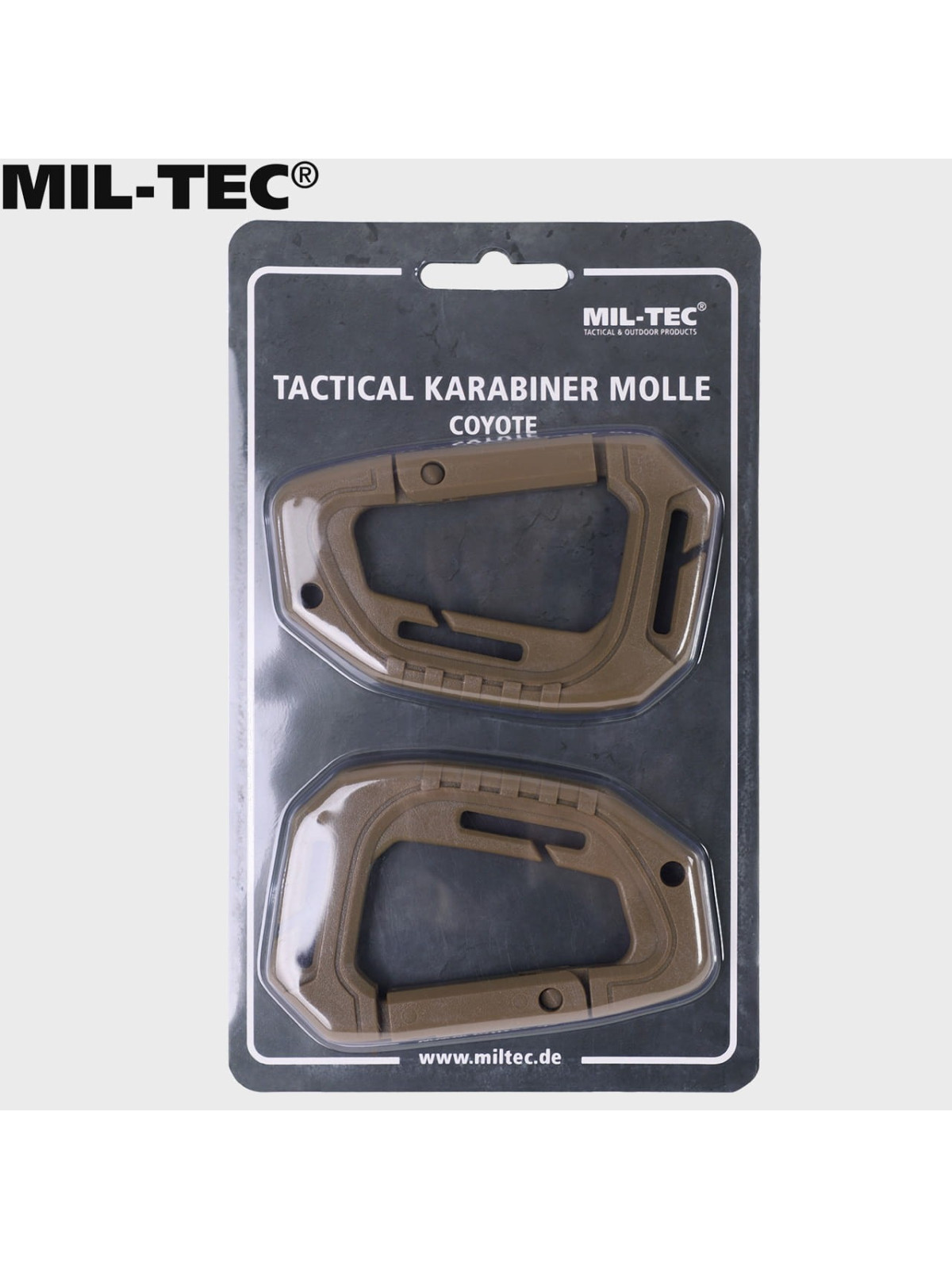 MIL-TEC KARABIŃCZYK TAKTYCZNY KARABINEK MOLLE 2 SZT. COYOTE