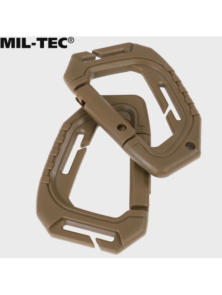 MIL-TEC KARABIŃCZYK TAKTYCZNY KARABINEK MOLLE 2 SZT. COYOTE