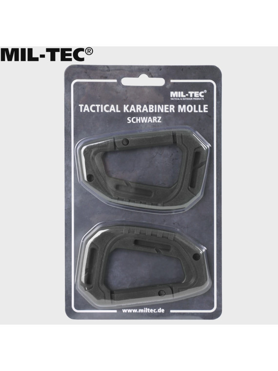 MIL-TEC KARABIŃCZYK TAKTYCZNY KARABINEK MOLLE 2 SZT. CZARNY