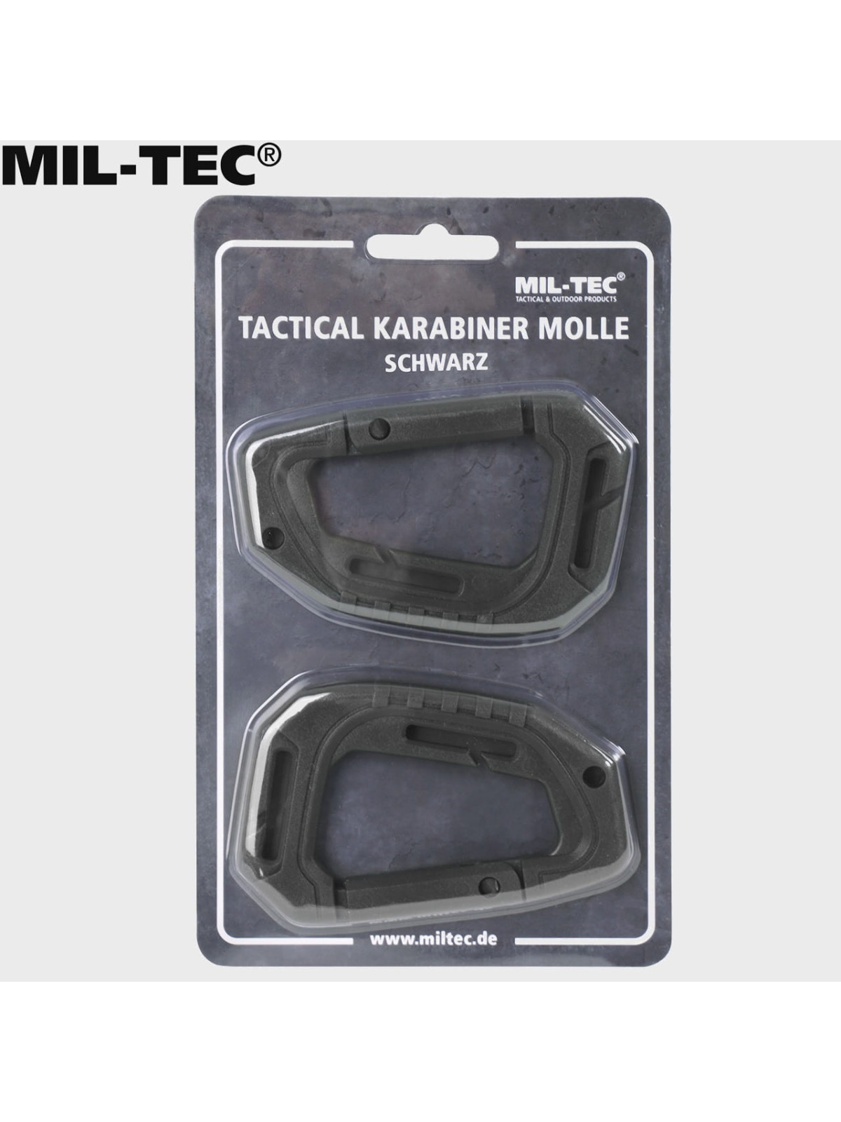 MIL-TEC KARABIŃCZYK TAKTYCZNY KARABINEK MOLLE 2 SZT. CZARNY