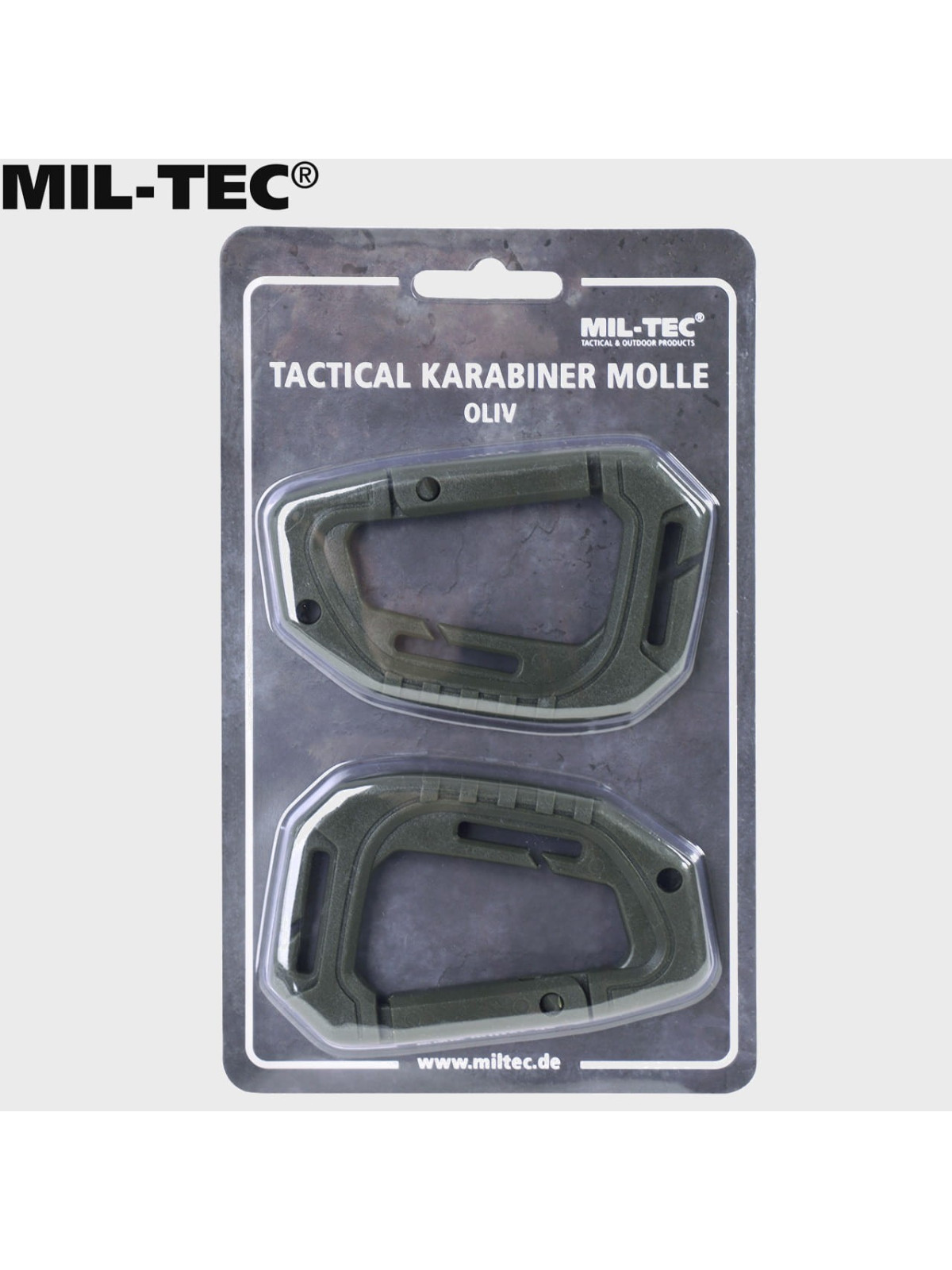 MIL-TEC KARABIŃCZYK TAKTYCZNY KARABINEK MOLLE 2 SZT. OLIWKOWY