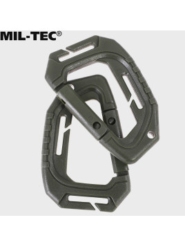 MIL-TEC KARABIŃCZYK TAKTYCZNY KARABINEK MOLLE 2 SZT. OLIWKOWY