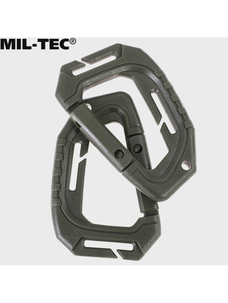 MIL-TEC KARABIŃCZYK TAKTYCZNY KARABINEK MOLLE 2 SZT. OLIWKOWY