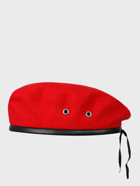 BB-TEX BERET WOJSKOWY WEŁNIANY TŁOCZONY CZERWONY 54