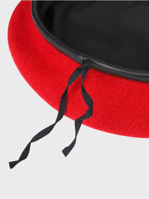 BB-TEX BERET WOJSKOWY WEŁNIANY TŁOCZONY CZERWONY 54