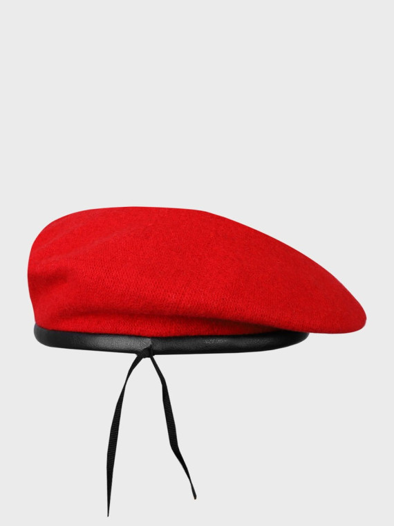 BB-TEX BERET WOJSKOWY WEŁNIANY TŁOCZONY CZERWONY 54