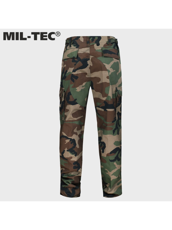MIL-TEC SPODNIE BOJÓWKI DZIECIĘCE BDU T/C WOODLAND L