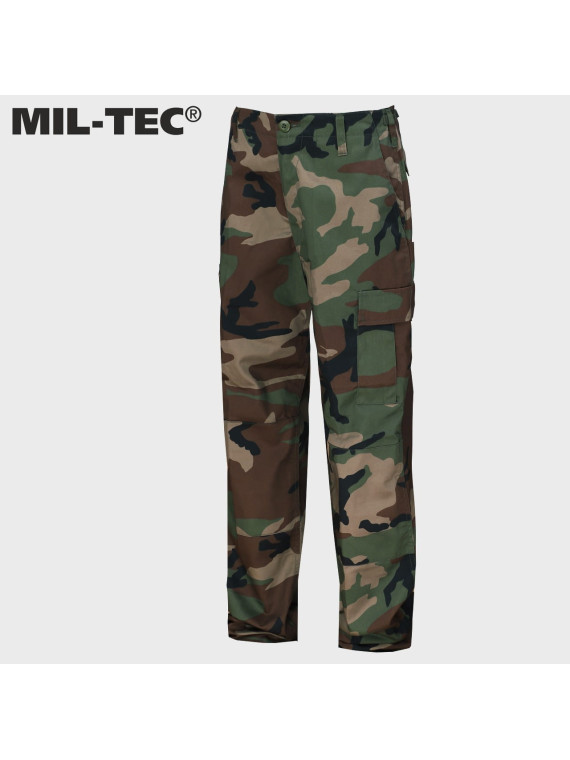 MIL-TEC SPODNIE BOJÓWKI DZIECIĘCE BDU T/C WOODLAND L