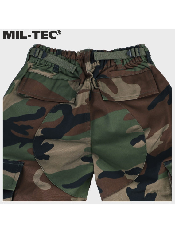 MIL-TEC SPODNIE BOJÓWKI DZIECIĘCE BDU T/C WOODLAND L