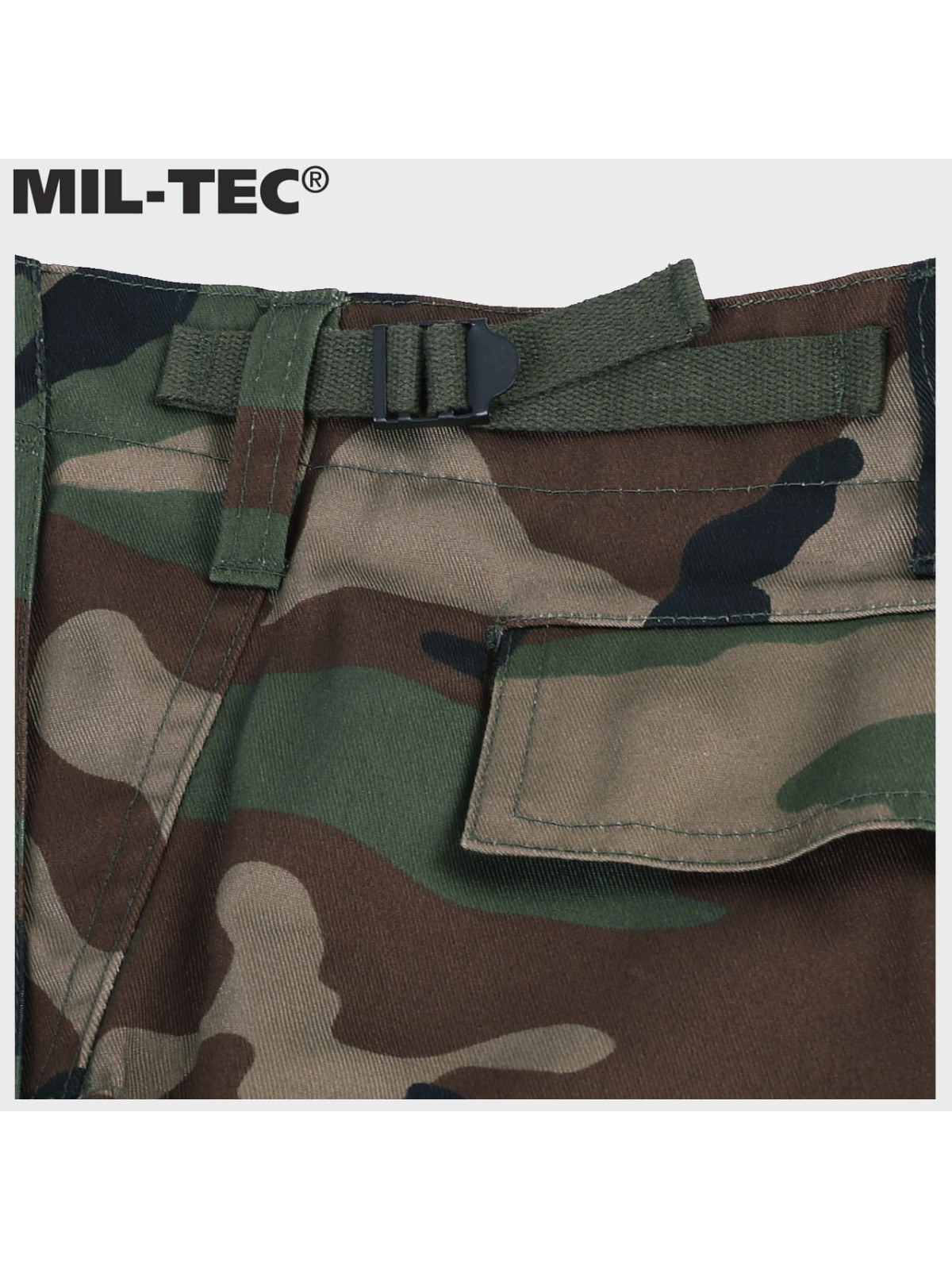 MIL-TEC SPODNIE BOJÓWKI DZIECIĘCE BDU T/C WOODLAND L