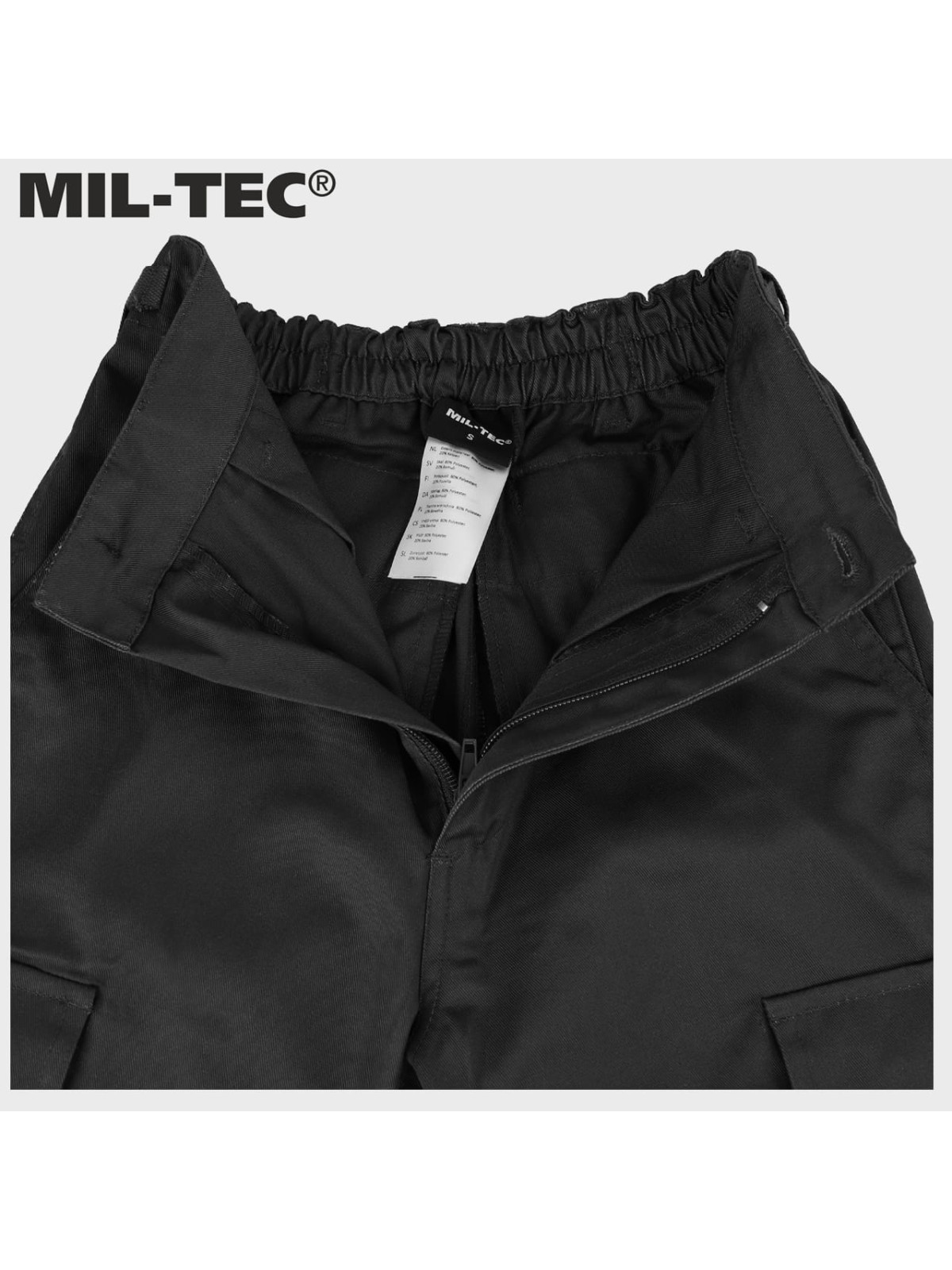 MIL-TEC SPODNIE BOJÓWKI DZIECIĘCE BDU T/C CZARNE 3XL